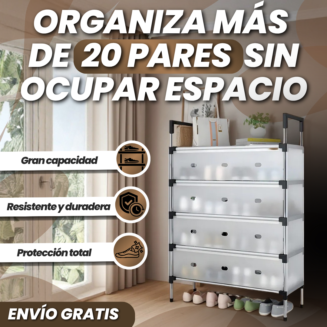 Zapatera de 5 niveles con Cubiertas Protectoras Gratis | ¡Organiza de todo en segundos!